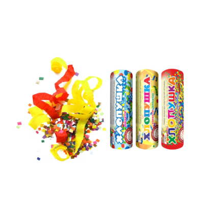 Набор ( 3конф.+3серп.) Набор хлопушек купить в Покровске | pokrovsk.salutsklad.ru